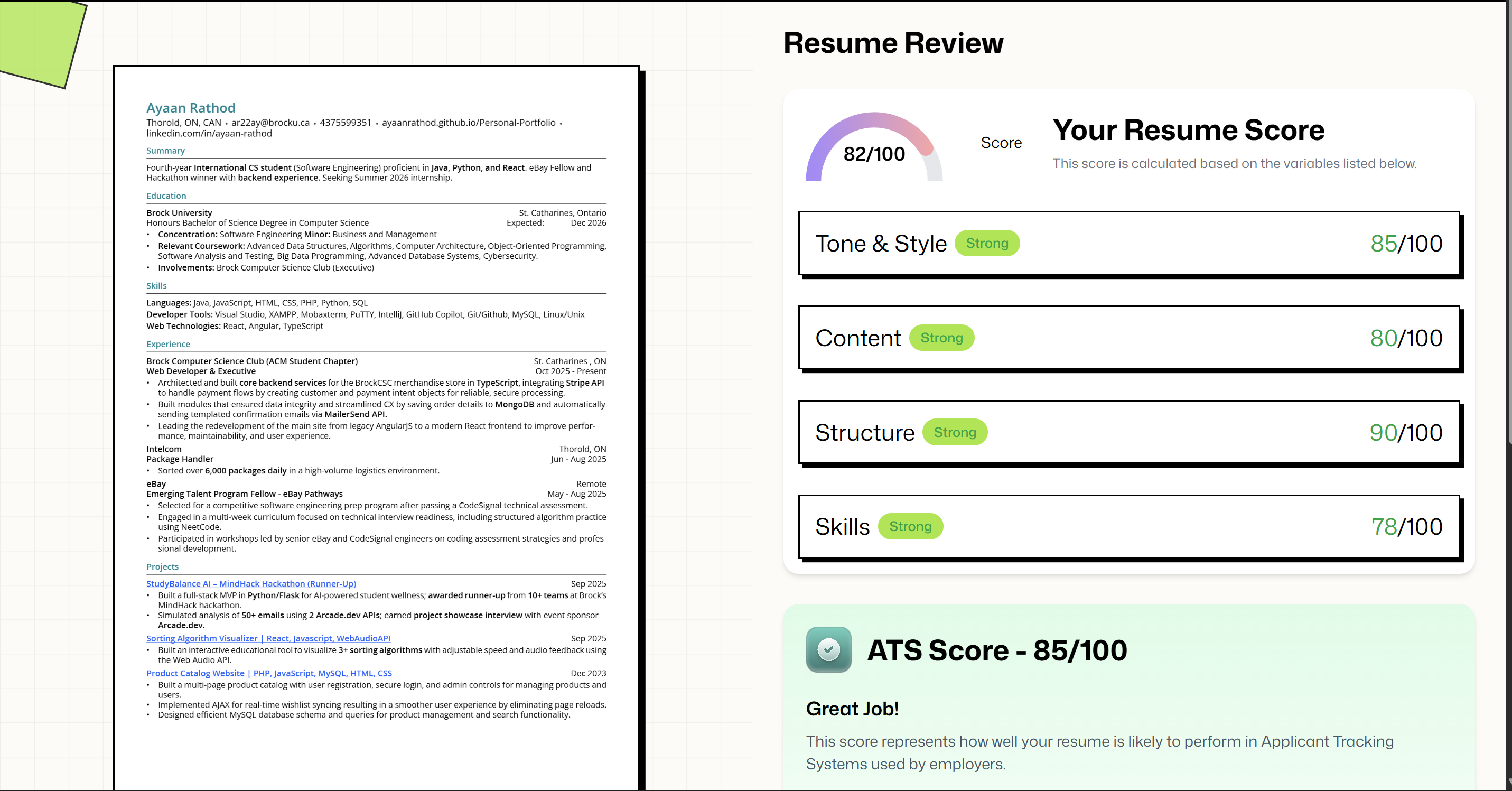 AI Resume Builder and ATS Checker